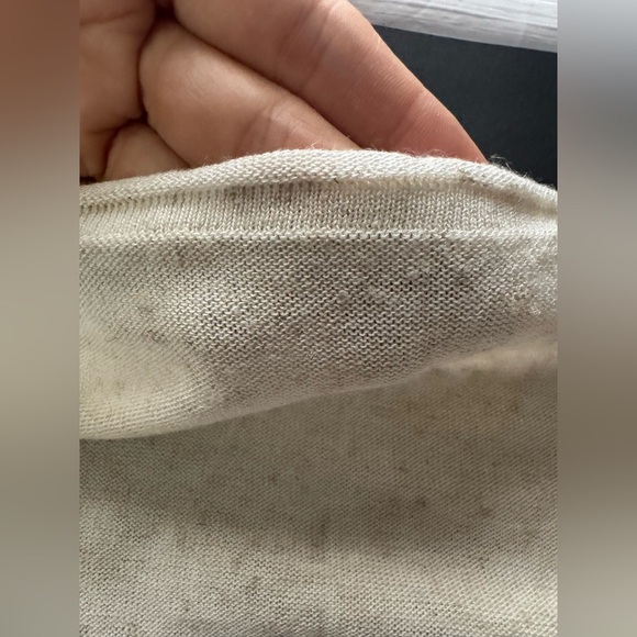 Batik linen flax blend top in Ecru size L - Picture 5 of 12